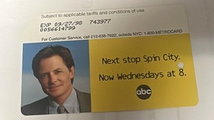 1997 MTA NYC Spin City Micheal J. Fox Metrocard New
