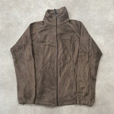 Columbia Jacket Women's Small Vintage Full Zip Outdoor Fleece Jumper, Brown