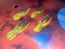 Micro Machines Babylon 5 Lot X4 Vorlon Cruiser Action Space Ship Fleet Rare!