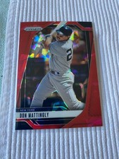 2025 Panini Prizm Basebal Red Cracked Ice - Don Mattingly, NY Yankees - #111
