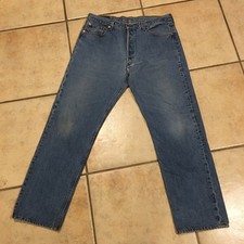 Vintage Levis 501 XX Jeans Made in USA Mens 36x31 Blue Denim Repaired 90s