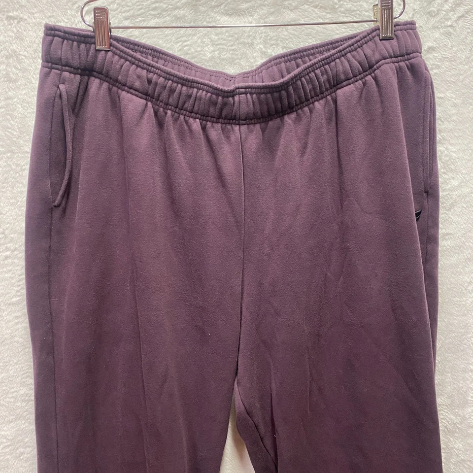 Fabletics Cozy Fleece Tracksuit Set Womens 2X Plus Deep Plum Wide Leg High Rise - Image 3 of 4