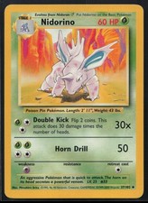 Nidorino Base Set 4th Print 1999-2000 37/102 LP 54