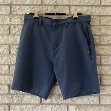 Hurley Hybrid Walk Shorts Mens 36 Blue Stretch Casual Surf 9" Inseam