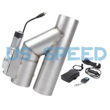 2 Inch Electric Exhaust Downpipe Y-pipe Valve One Controller Remote Kit