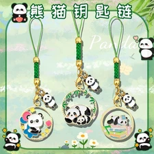 1pc Panda Metal Keychain Pandant Student Bag Key Rings Couple Gift Free shipping
