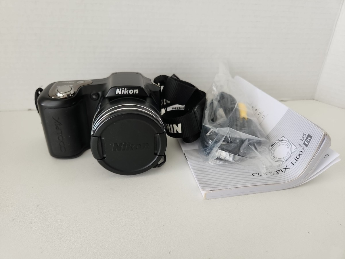 Nikon Coolpix L100 Digital Camera 10MP Wide 15x Zoom Tested Works