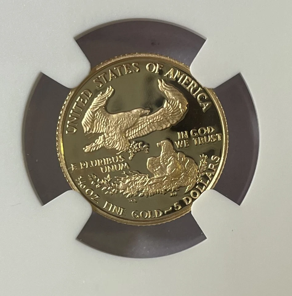 1991-P Gold Eagle 1/10 oz. $5 NGC PF70 Ultra Cameo. Free shipping. - Image 4 of 4