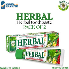 Herbal Toothpaste 5-in-1 Natural, Al Riyan, Fluoride-Free Organic Care 2Pack
