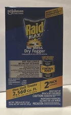 New Raid Max No Mess Dry Fogger Control Bugs 0.85 oz