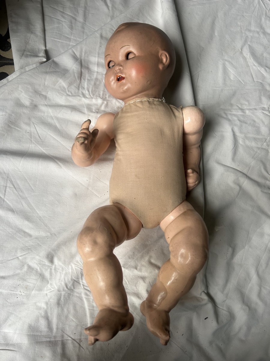 Ours - Singe ancien en peluche pour poupée ancienne Jumeau