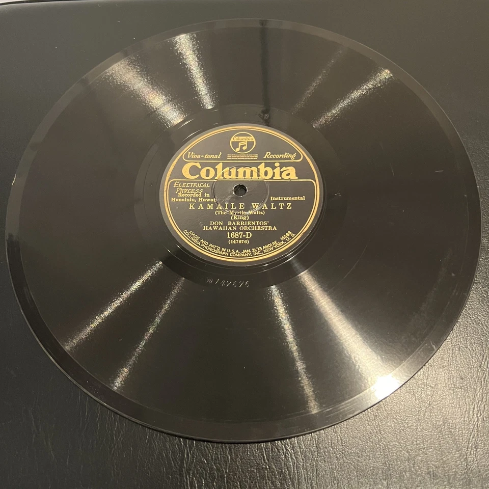 Hawaiian 78 RPM HONOLULU RECORDING Columbia 1687-D Prince of Hawaii Chorus Foto 3 de 4