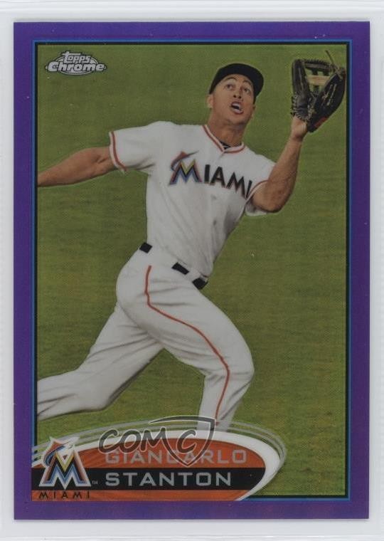 2012 Topps Chrome Retail Purple Refractor Giancarlo Stanton #32 s1i