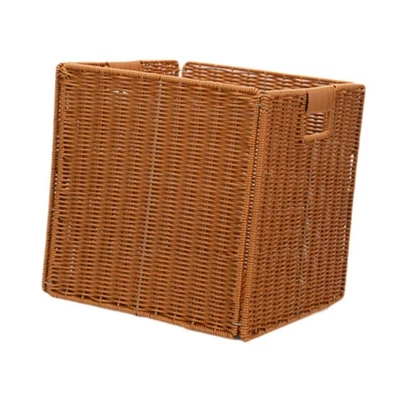 Panier de rangement pliable Imitation du panier de rangement en rotin pliable - Photo 1/4