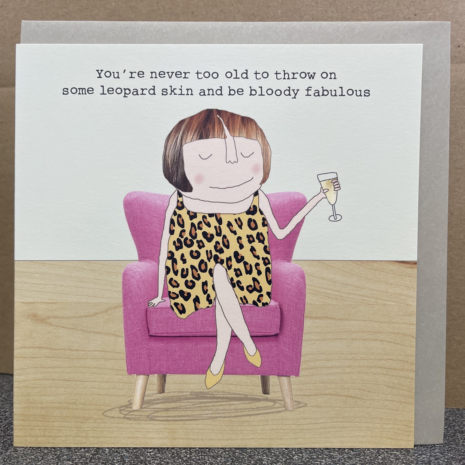 Funny Birthday Card ‘Leopard Skin- Rosie Made A Thing Greeting - Gin & Frolics