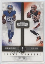 2016 Panini Contenders Round Numbers Gold /199 Sterling Shepard Tyler Boyd 0b1f
