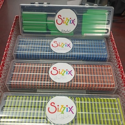 Sizzix Sizzlits Die Cut Alphabet, classic, wet paint, graffiti, die cut ststem