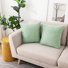 SageGreen Velvet Throw Pillow Covers 18x18 18" x 18" - Pack of 2