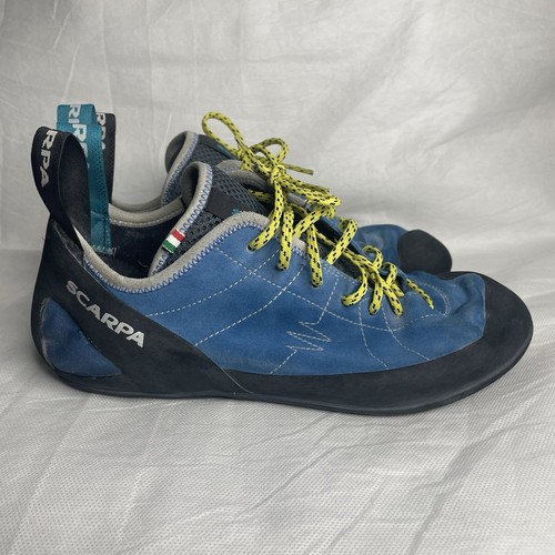 Scarpa Helix 70005-001 Blue Mountain Rock Climbing Shoes Lace Up Men's Size 11.5 - Picture 5 of 17
