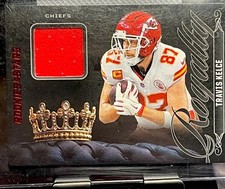 READ! TRAVIS KELCE 2025 PANINI ROOKIES & STARS ROYALTY JERSEY PATCH CHIEFS