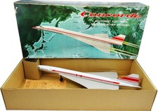 Concorde sheet metal plane with electric movement and lights - Joustra Ref.573 -