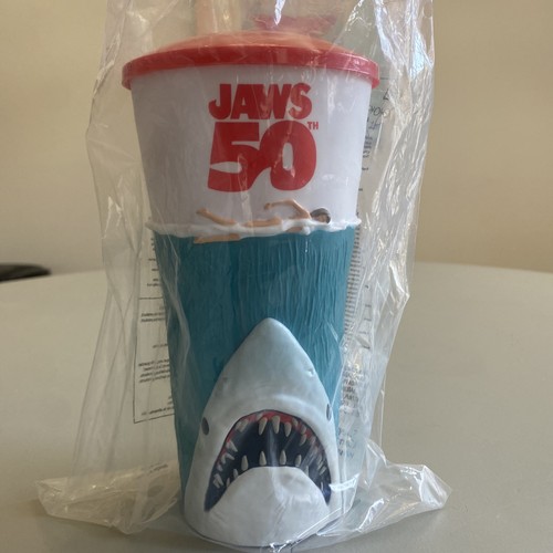 AMC Exclusive Jaws 50th Anniversary Movie Cup Red White Blue Brand New Sealed