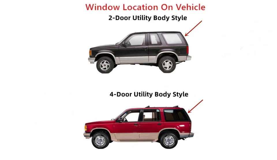 Fits 93-97 Ford Explorer 93-94 Mazda Navajo Back Tailgate Window Glass Heated Foto 4 de 4