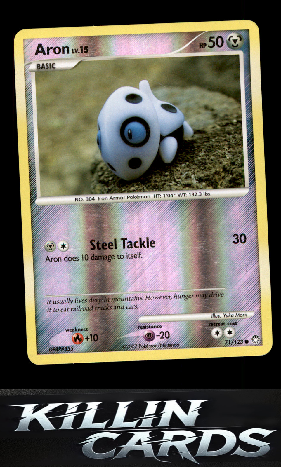 Reverse Holofoil Aron 71/123 Pokemon Common Mysterious Treasures Card LP