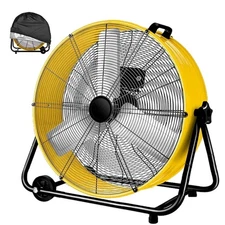 24 Inch Heavy Duty Drum 3 Speed 8100 CFM Air Circulation High Velocity Fan