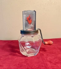 Vintage Nut/Spice Grinder  with Geometric Style Bowl 