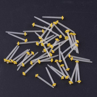 50x Dental Yellow Ring Fiber Post Resin Glass Bulk Straight Pile 1.2mm qn