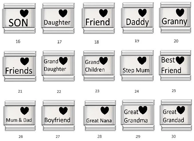 Pulsera con dijes italianos joyería se adapta a pulseras con eslabones de nominación 9 mm Foto 2 de 4