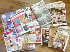 Sewing Pattern Lot of 14 Craft Projects Dolls Books Curtains Bags More