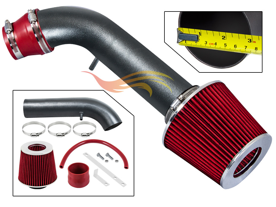 BCP RW RED 1993-1995 Rodeo Trooper Passport 3.2L SOHC V6 Air Intake Kit+Filter