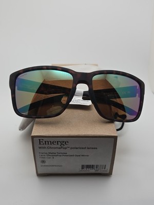 Smith Emerge Sunglasses Polarized Opal Mirror Lens Matte Tortoise Frame
