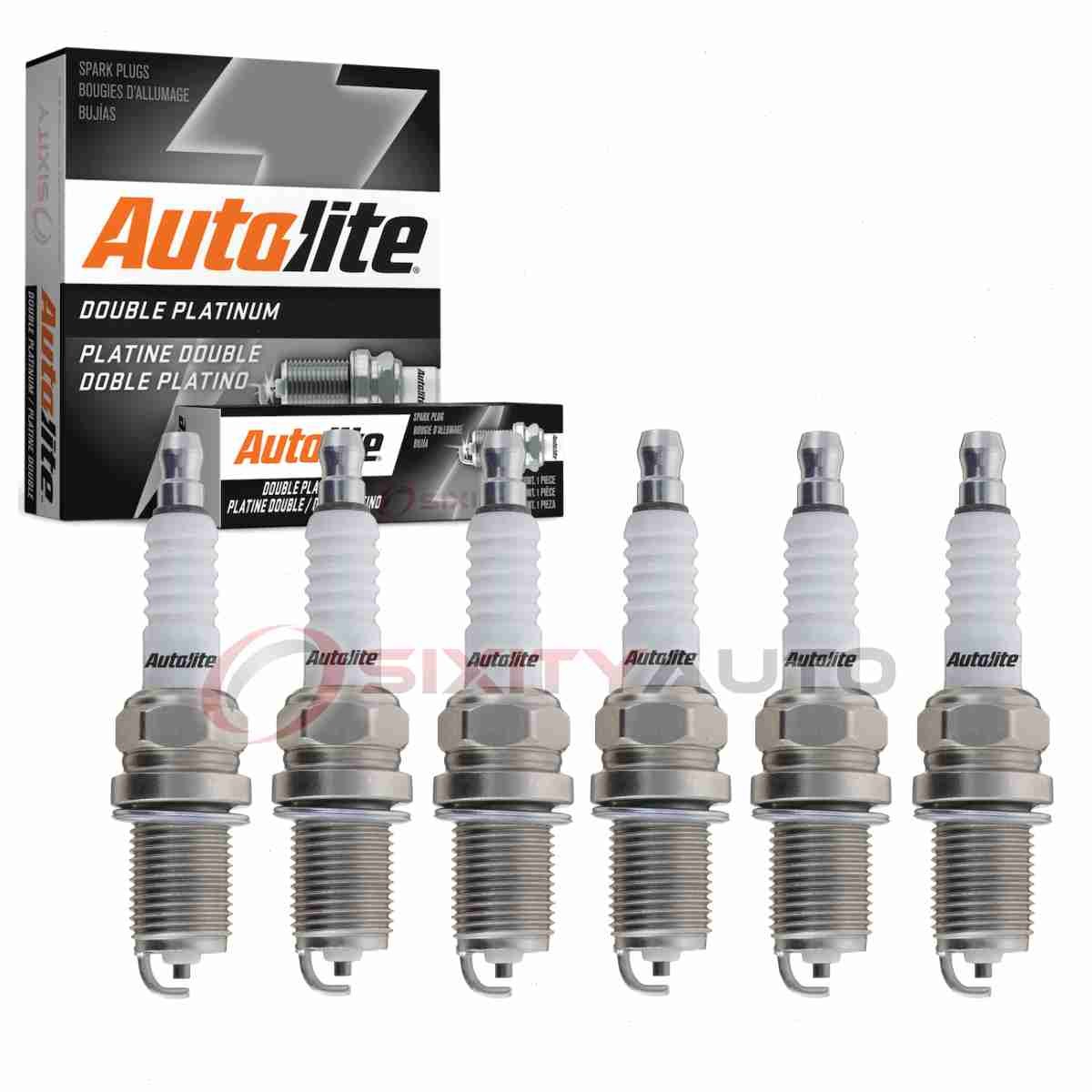 6 pc Autolite Double Platinum Spark Plugs for 2005-2008 Acura RL Ignition lu