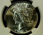 1922 BU U.S. Peace Silver Dollar NGC MS 62