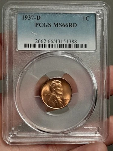 1937 D Lincoln Wheat Cent PCGS MS-66 RD
