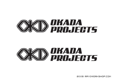 (2) OKADA PROJECTS Sticker DieCut Decal JDM logo - Picture 1 of 1