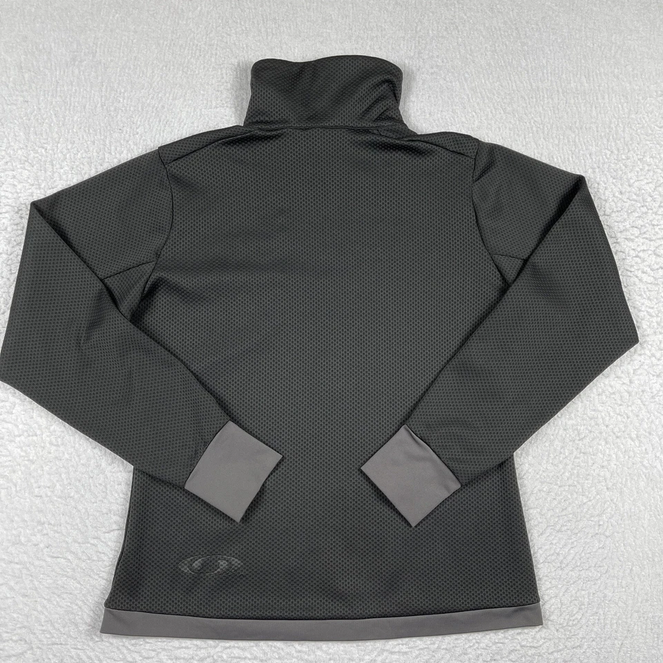 Pullover Salomon para mujer mediano negro gris cremallera asimétrica ropa deportiva senderismo Foto 2 de 4