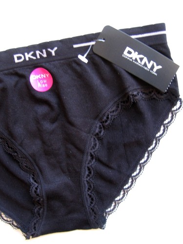 A0545 DKNY NEW Saucy and Seamless Embossed Logo Microfiber Low Rise Thong Bikini - Picture 17 of 22
