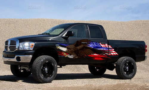 3D American pride Car wrap, Car Vinyl, Ripped Metal Full Color Car Vinyl Design - Picture 10 of 12