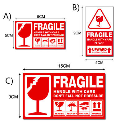 500x FRAGILE Etiketten Handle with Care This Side Up Label Sticker Hohe Qualität 500x FRAGILE Etiketten Handle with Care This Side Up Label Sticker Hohe Qualität