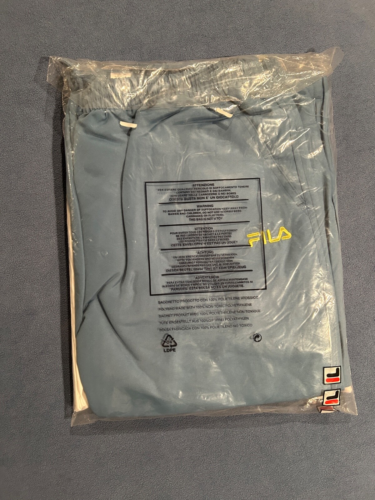 Giacca pantaloni vintage Fila non aperti anni '90 frangivento tennis con etichette taglia XXL