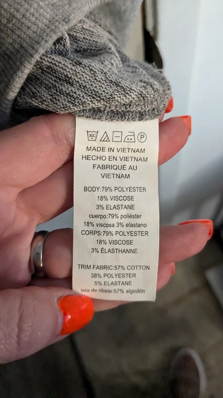 Michael Kors Maglione Vestito Donna M Camicia Vestito Manica Lunga Grigio