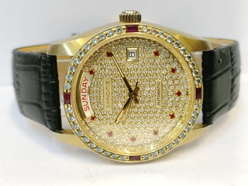 SANDOZ 25J AUTOMATIC HACKING CAL. PRESIDENT DAY D-34-8 SWISS MEN'S FULL WORKING - 第 10/21 張圖片