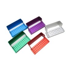 ALUMINIUM 30Hole Dental Opening Bur Burs Holder Block Disinfection Box Autoclave