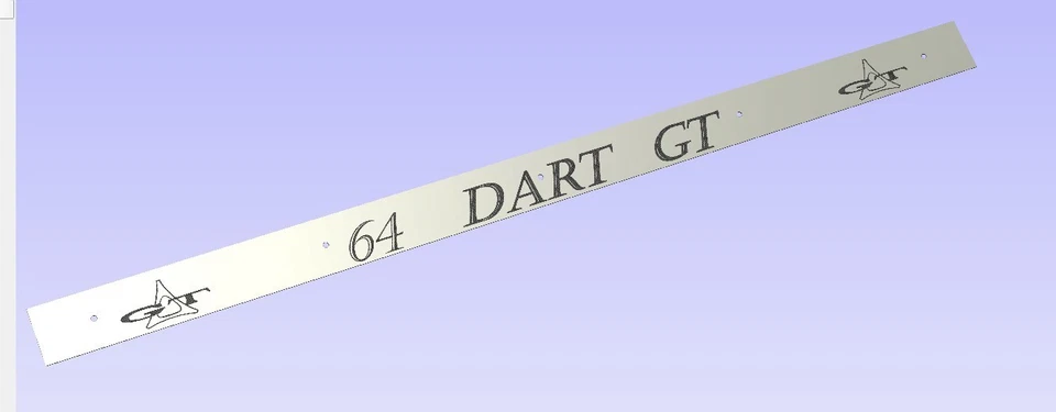 63-66 Dart, 63-66 Valiant y 64-66 Barracuda placas de umbral de puerta (solo 2 puertas) Foto 3 de 4