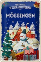 Blechschild WeihnachtsgrüßE MÖSsingen Geschenk Deko Schild Tin Sign 20X30 Cm