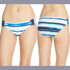 NWT 59 La Blanca 10 Meridian Shirred Hipster Bikini Bottoms In Blue U123